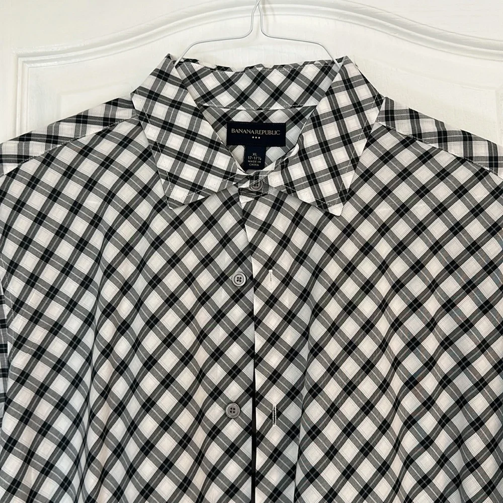 BANANA REPUBLIC Button Down Shirt Mens 17-17.5 XL
